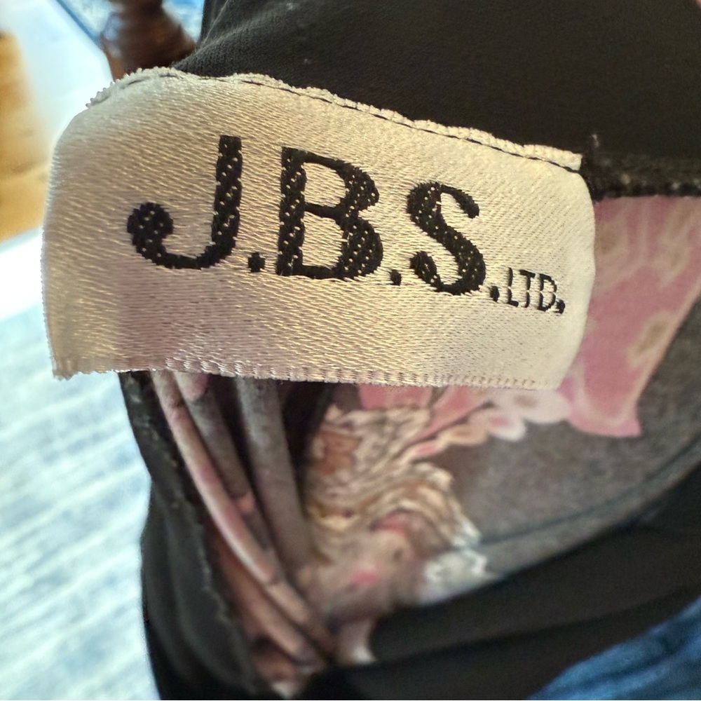 J.B.S. Black and Pink Floral Dress - Picture 6 of 8